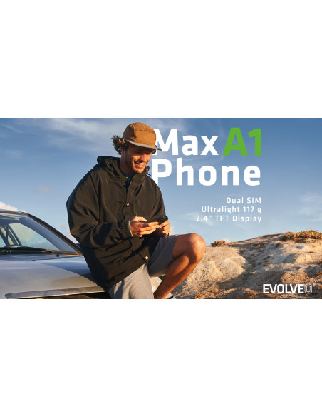 EVOLVEO MaxPhone A1, tlačidlový Dual SIM telefón, červený