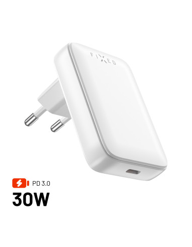 Sieťová GaN nabíjačka FIXED Slim s USB-C, PD, 30W