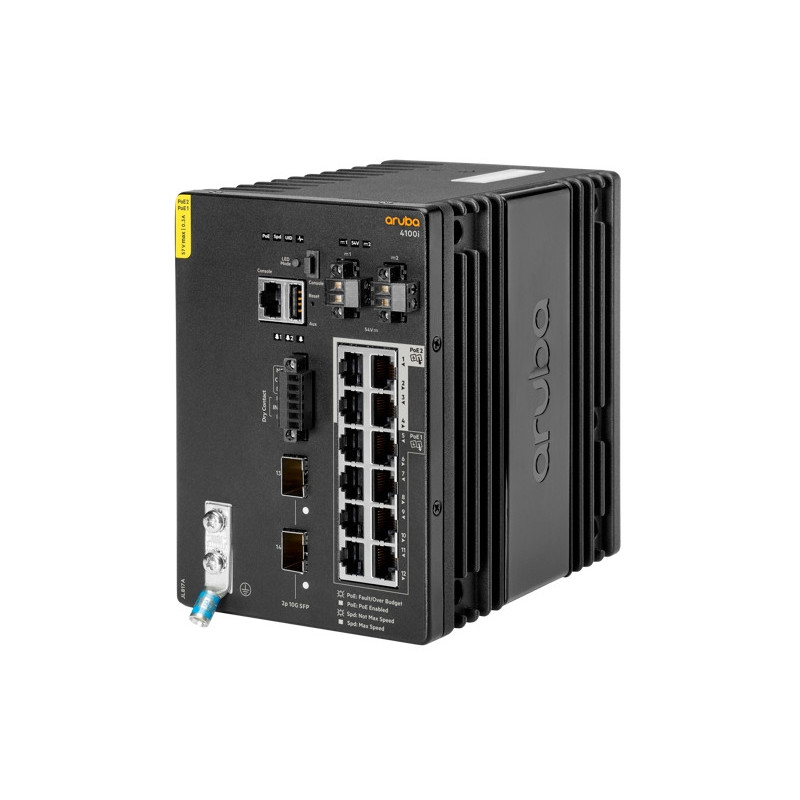 Aruba 4100i 12G CL4/6 POE 2SFP+ DIN Switch