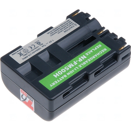 Batéria T6 Power Sony NP-FM500H, NP-FM55H, 1600mAh, 11.5Wh, sivá
