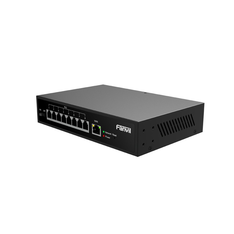 Fanvil PN8 - 2-drôtový PoE Switch, RJ45, 8 x RJ11