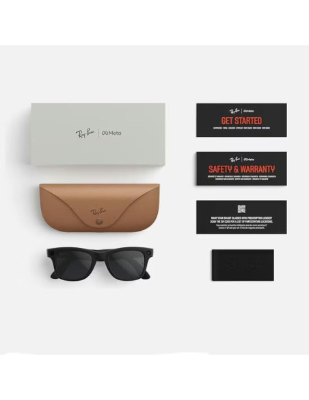 Meta Ray-Ban Gen2 Wayfarer, Shiny Black, Green transitions