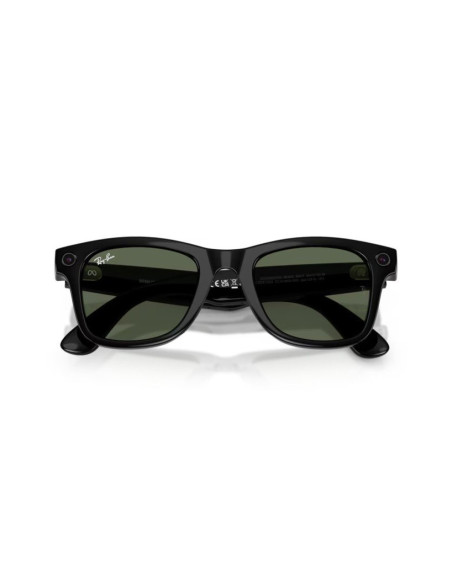 Meta Ray-Ban Gen2 Wayfarer, Black, G15 Green (Large)