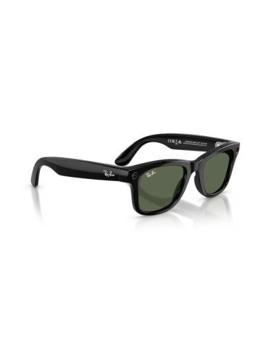 Meta Ray-Ban Gen2 Wayfarer, Black, G15 Green (Large)