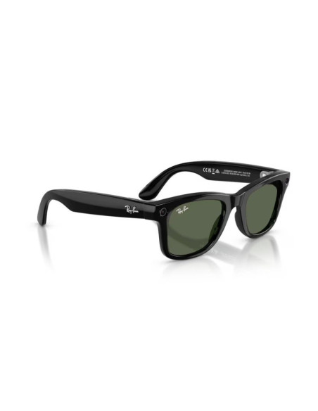 Meta Ray-Ban Gen2 Wayfarer, Black, G15 Green (Large)