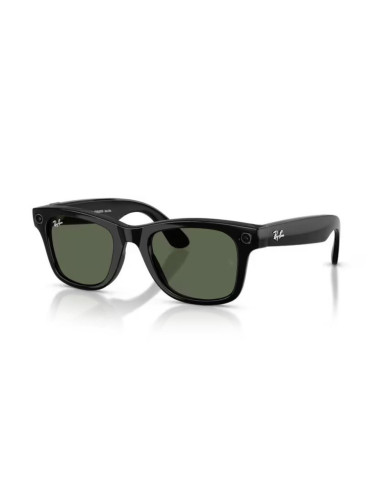 Meta Ray-Ban Gen2 Wayfarer, Black, G15 Green (Large)