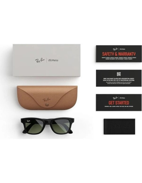 Meta Ray-Ban Gen2 Wayfarer, Black, G15 Green