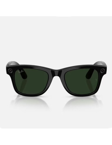 Meta Ray-Ban Gen2 Wayfarer, Shiny Black, Green transitions (Large)