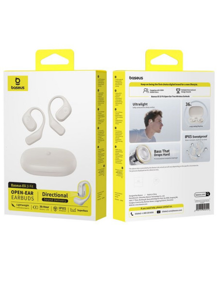 Baseus Eli 2i Fit Bezdrôtové Slúchadlá Starlight Off-White
