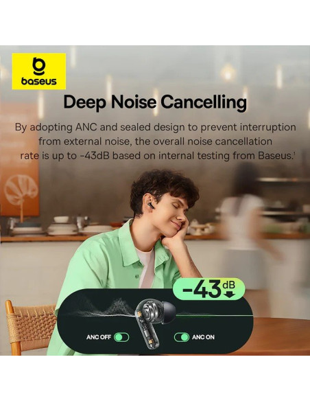 Baseus Bass BP1 NC In-Ear Bezdrôtové Slúchadlá Galaxy Blue