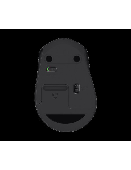 Logitech M330/Kancelárska/Optická/Pre pravákov/1 000 DPI/Bezdrôtová USB/Čierna
