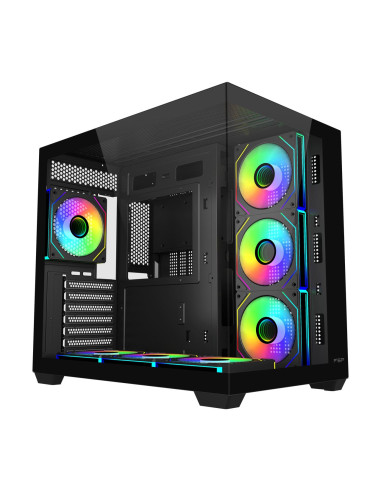 FSP M341-BA/Midi Tower/Transpar./Čierna