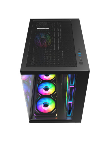 FSP M341-BA/Midi Tower/Transpar./Čierna