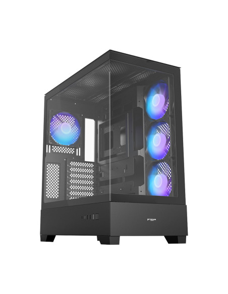 FSP M370-BA/Midi Tower/Transpar./Čierna