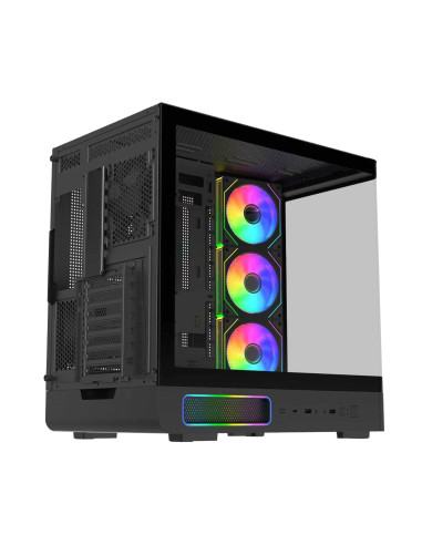 FSP M581-BA/Midi Tower/Transpar./Čierna
