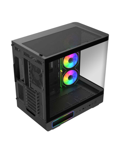 FSP M581-BA/Midi Tower/Transpar./Čierna