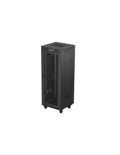 19" VOĽNE STOJÚCA RACKOVÁ SKRIŇA 32U 600X600 ČIERNA LCD S PERFOROVANÝMI DVERAMI LANBERG (PLOCHÉ BALENIE)