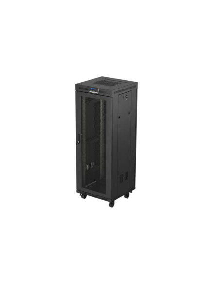 19" VOĽNE STOJÚCA RACKOVÁ SKRIŇA 32U 600X600 ČIERNA LCD S PERFOROVANÝMI DVERAMI LANBERG (PLOCHÉ BALENIE)