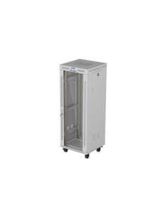 INŠTALAČNÝ STOJAN 19" 32U 600X600 ŠEDÉ SKLENENÉ DVERE LCD LANBERG (FLAT PACK) V2