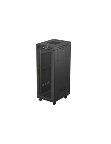 19" VOĽNE STOJÚCA RACKOVÁ SKRIŇA 32U 600X800 ČIERNA LCD PERFOROVANÉ DVIERKA LANBERG (PLOCHÉ BALENIE)
