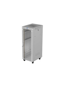 19" VOĽNE STOJÚCA RACKOVÁ SKRIŇA 32U 600X800 ŠEDÉ SKLENENÉ DVERE LCD LANBERG (FLAT PACK) V2