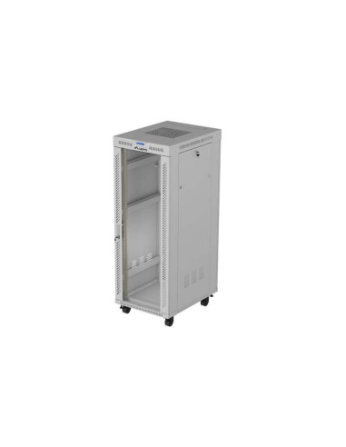 19" VOĽNE STOJÚCA RACKOVÁ SKRIŇA 32U 600X800 ŠEDÉ SKLENENÉ DVERE LCD LANBERG (FLAT PACK) V2
