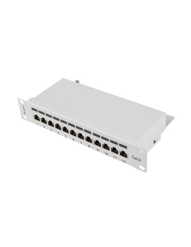 PATCH PANEL 12PORT 1U 10" CAT.6 FTP TIENENÝ ŠEDÝ LANBERG