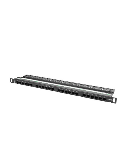 PATCH PANEL 24 PORTOV 0,5U 19" CAT.5E UTP ČIERNY LANBERG