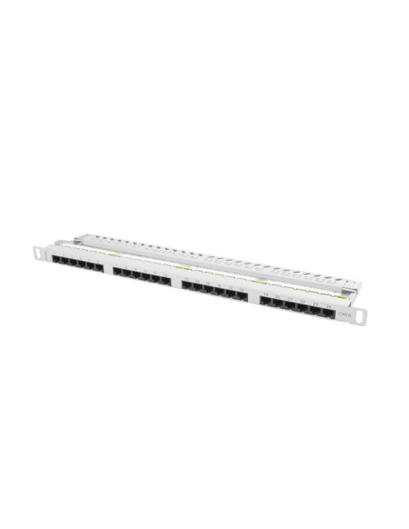 PATCH PANEL 24 PORTOV 0,5U 19" CAT.6 UTP ŠEDÝ LANBERG