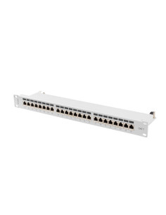 PATCH PANEL 24 PORTOV 1U 19" CAT.7 FTP TIENENÝ ŠEDÝ LANBERG