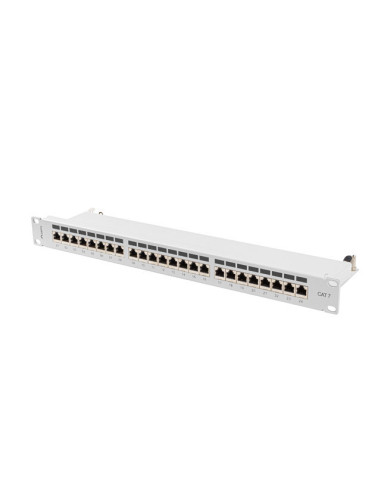 PATCH PANEL 24 PORTOV 1U 19" CAT.7 FTP TIENENÝ ŠEDÝ LANBERG