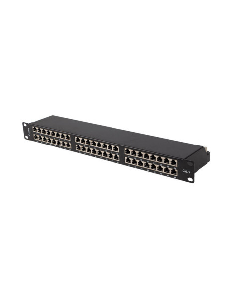 PATCH PANEL 48 PORTOV 1U 19" CAT.5E FTP TIENENÉ ČIERNY LANBERG