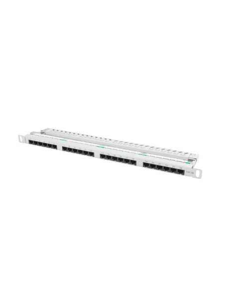 PATCH PANEL 48 PORTOV 1U 19" CAT.5E UTP ŠEDÝ LANBERG