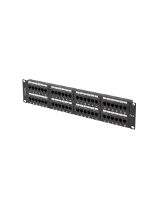PATCH PANEL 48 PORTOV 2U 19" CAT.6 UTP ČIERNY LANBERG