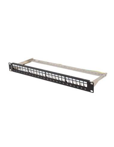 PATCH PANEL 24 PORTOV 1U 19" FTP PRO MODULY KEYSTONE ČIERNY LANBERG
