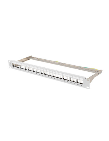 PATCH PANEL PRÁZDNÝ 24 PORTOV 1U 19" FTP PRO MODULY KEYSTONE ŠEDÝ LANBERG