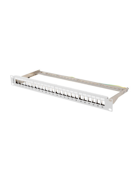 PATCH PANEL PRÁZDNÝ 24 PORTOV 1U 19" FTP PRO MODULY KEYSTONE ŠEDÝ LANBERG
