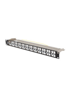 PATCH PANEL PRÁZDNÝ 48 PORTOV 1U 19" FTP PRO MODULY KEYSTONE ČIERNY LANBERG