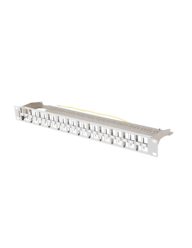 PATCH PANEL PRÁZDNÝ 48 PORTOV 1U 19" FTP PRO MODULY KEYSTONE ŠEDÝ LANBERG