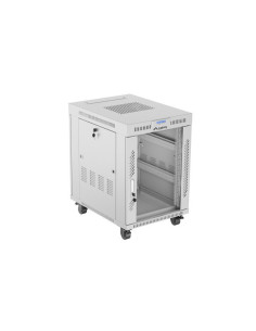 19" VOĽNE STOJÚCA RACKOVÁ SKRIŇA 15U 600X800 ŠEDÉ SKLENENÉ DVERE LCD LANBERG (FLAT PACK) V2
