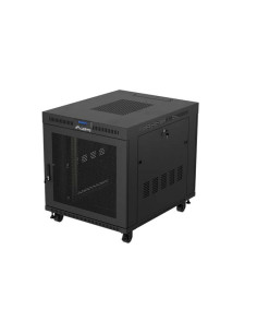 19" VOĽNE STOJÚCA RACKOVÁ SKRIŇA 15U/800X1000 (FLAT PACK) ČIERNA S PRESKLENÝMI DVERAMI LCD LANBERG V2