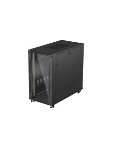 19" VOĽNE STOJÚCA RACKOVÁ SKRIŇA 22U 600X1200 ČIERNE SKLENENÉ DVERE LANBERG (PLOCHÉ BALENIE)