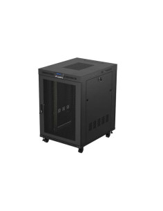 19" VOĽNE STOJÚCA RACKOVÁ SKRIŇA 22U/800X1000 (FLAT PACK) SO SIEŤOVÝMI DVERAMI LCD ČIERNA LANBERG V2