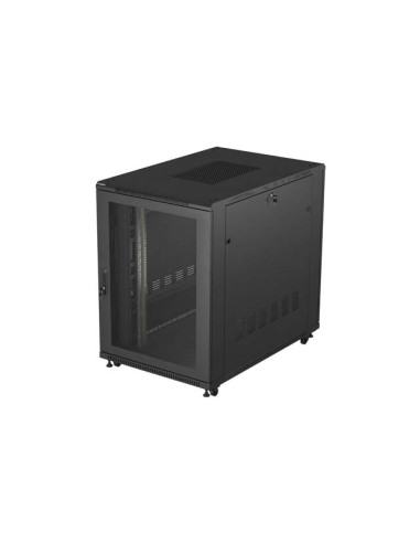 19" VOĽNE STOJÚCA RACKOVÁ SKRIŇA 22U 800X1200 ČIERNE PERFOROVANÉ DVERE LANBERG (PLOCHÉ BALENIE)
