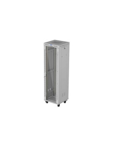 19" VOĽNE STOJÚCA RACKOVÁ SKRIŇA 42U 600X600 ŠEDÉ SKLENENÉ DVERE LCD LANBERG (FLAT PACK) V2