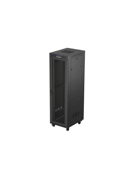 19" VOĽNE STOJÚCA RACKOVÁ SKRIŇA 42U/600X800 (FLAT PACK) SO SIEŤOVÝMI DVERAMI LCD ČIERNA LANBERG V2
