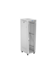 19" VOĽNE STOJÚCA RACKOVÁ SKRIŇA 42U 600X800 ŠEDÉ SKLENENÉ DVERE LCD LANBERG (FLAT PACK) V2
