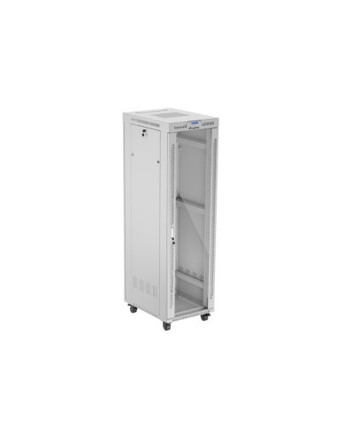 19" VOĽNE STOJÚCA RACKOVÁ SKRIŇA 42U 600X800 ŠEDÉ SKLENENÉ DVERE LCD LANBERG (FLAT PACK) V2