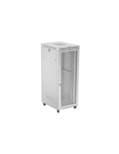 19" VOĽNE STOJÚCA RACKOVÁ SKRIŇA 42U 800X1000 ŠEDÁ LCD S PERFOROVANÝMI DVERAMI LANBERG (PLOCHÉ BALENIE)