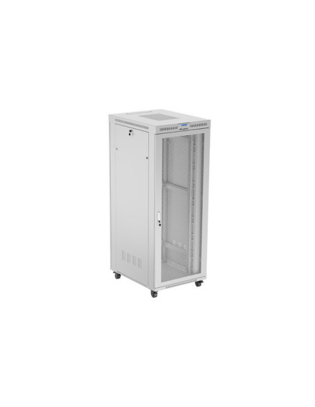 19" VOĽNE STOJÚCA RACKOVÁ SKRIŇA 42U 800X1000 ŠEDÁ LCD S PERFOROVANÝMI DVERAMI LANBERG (PLOCHÉ BALENIE)